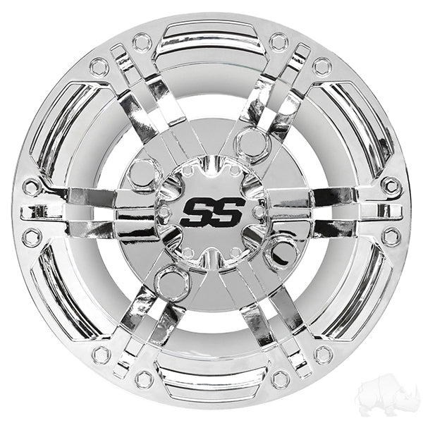 Wheel Cover, SET OF 4, 8" Daytona Chrome