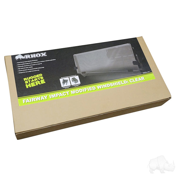 Windshield, Impact Modified Clear 2 Piece, E-Z-Go TXT 14+